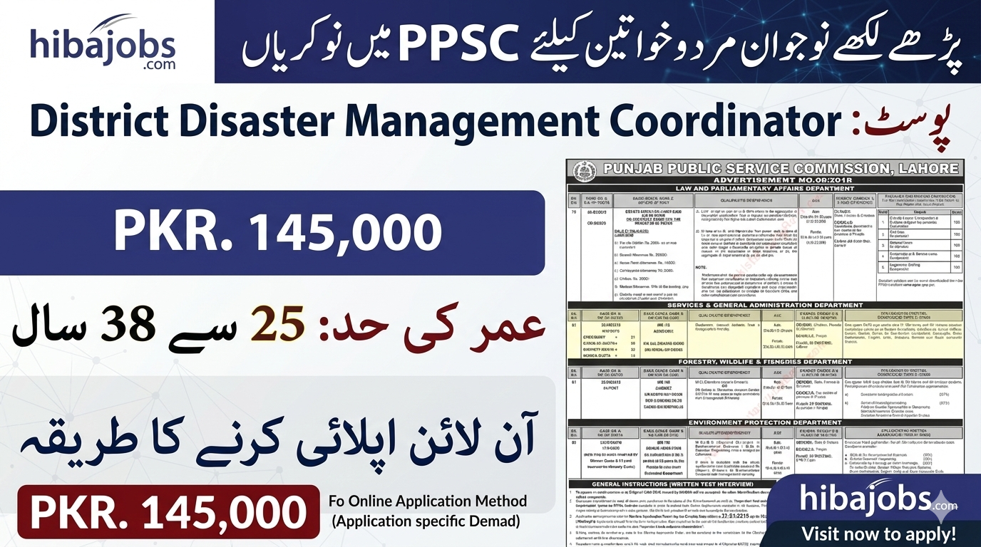PPSC Disaster Management Jobs 2026