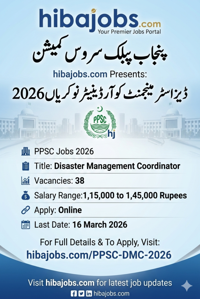PPSC Disaster Management Jobs 2026