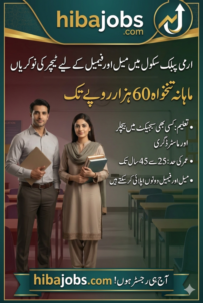 Army Public Schools Teaching Jobs 2026